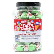 Taffy Delight Pickle Salt Water Taffy 16oz Jar